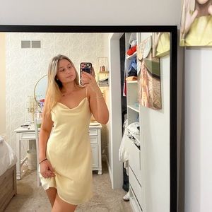 Abercrombie yellow slip dress